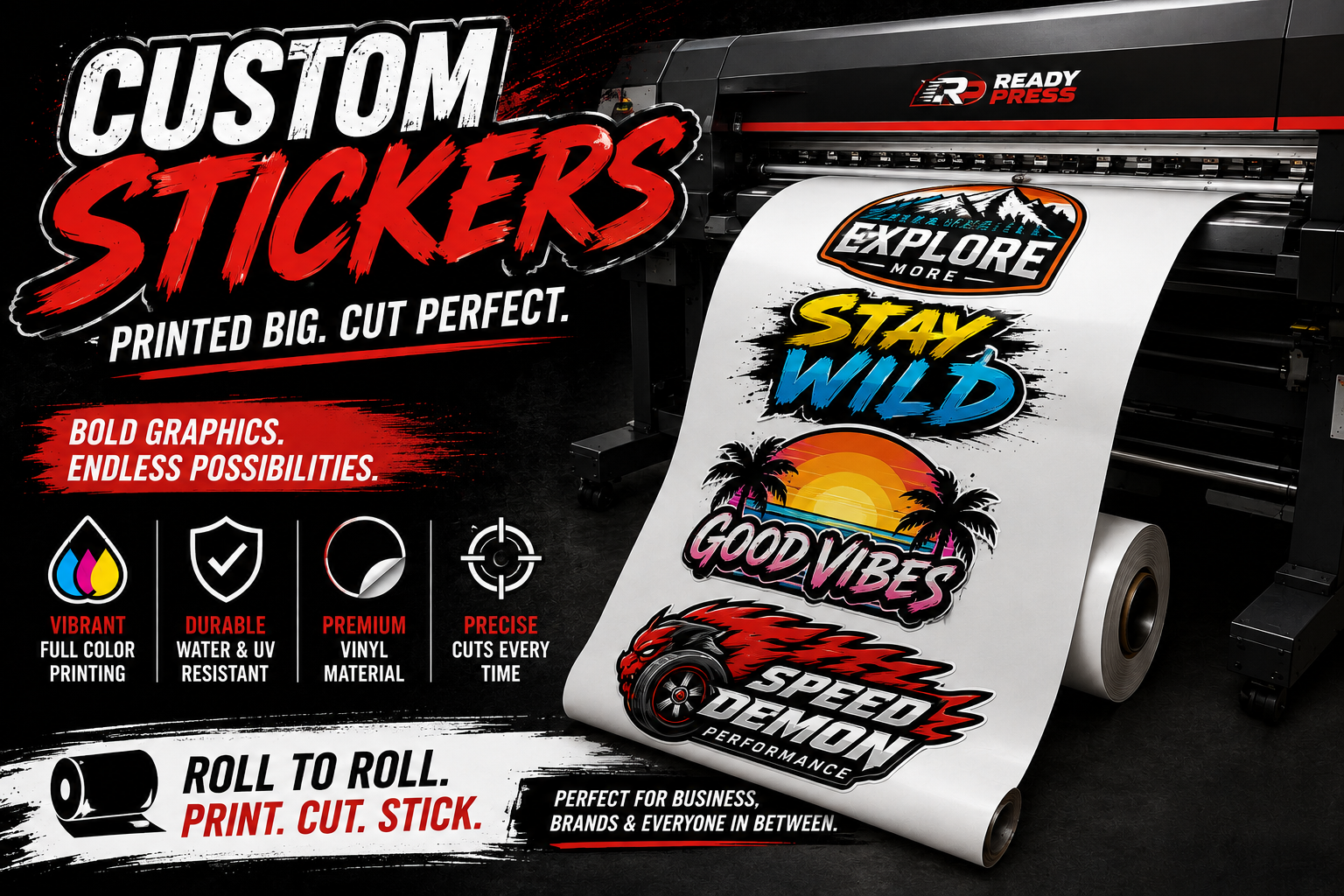 Large Format Vinyl Decals — Up to 54" Wide